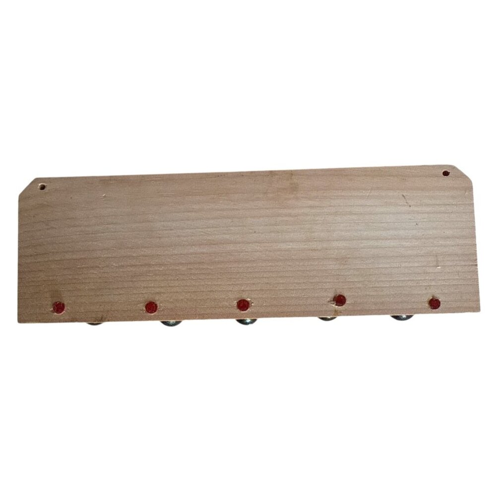 Vintage Black Beauty Neck Tie,Hat,Coat Rack 5 Peg Wooden Souvenir 10" x 3.25" - Picture 3 of 4